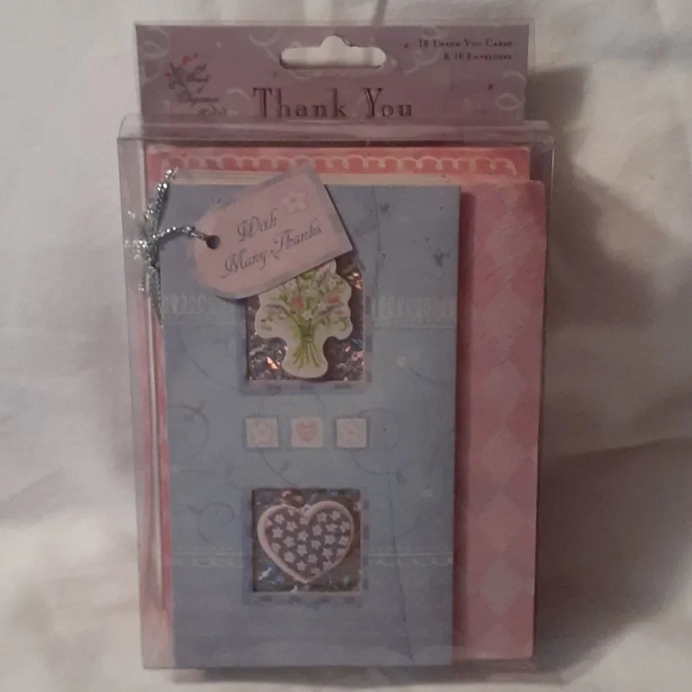 NEW‎ Wedding Thank You Cards Box of 10 Holographic